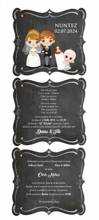 Invitatii nunta DIGITALE - Invitatie electronica NUNTEZ B