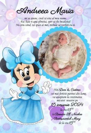Invitatii digitale BOTEZ - Invitatie electronica PM188