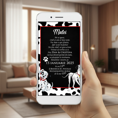 Invitatii digitale BOTEZ - Invitatie electronica PM200