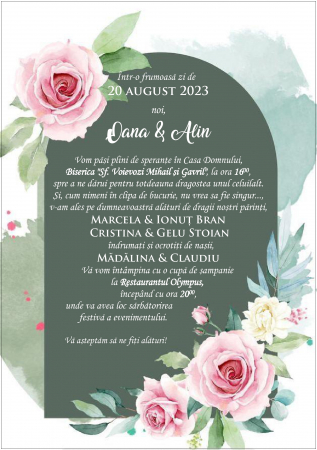 Invitatii nunta DIGITALE - Invitatie electronica PM209