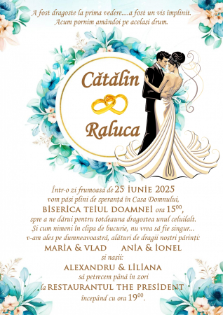 Invitatii nunta DIGITALE - Invitatie electronica PM211