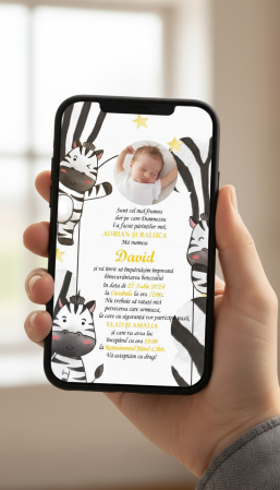 Invitatii digitale BOTEZ - Invitatie electronica PM223