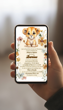 Invitatii digitale BOTEZ - Invitatie electronica PM227