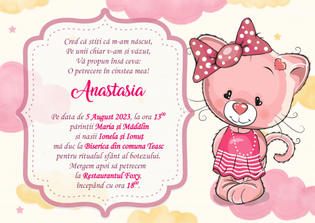 Invitatii digitale BOTEZ - Invitatie electronica PM47