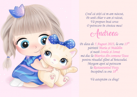 Invitatii digitale BOTEZ - Invitatie electronica PM51