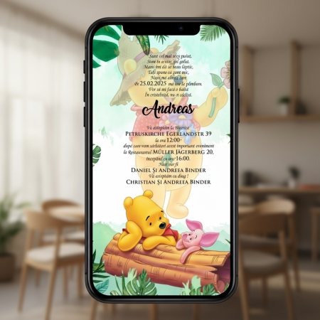 Invitatii digitale BOTEZ - Invitatie electronica PM5184