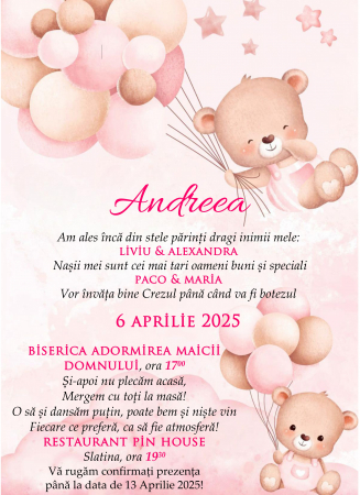 Invitatie electronica TEDDY ROZ [3]