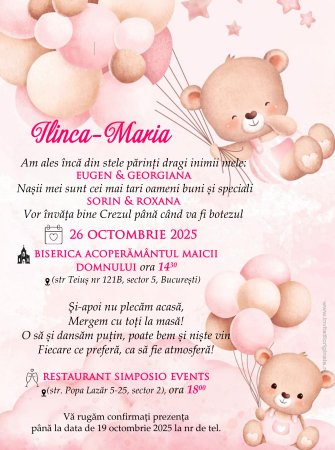 Invitatie electronica TEDDY ROZ [4]
