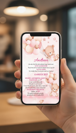 Invitatie electronica TEDDY ROZ [2]