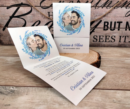 invitatii nunta FOTO - Invitatie FOTO Lavender