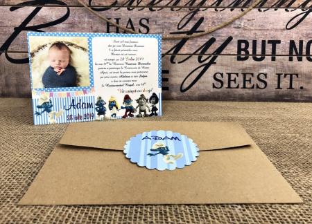 Invitatie foto MICUL STRUMF (plic craft) [5]