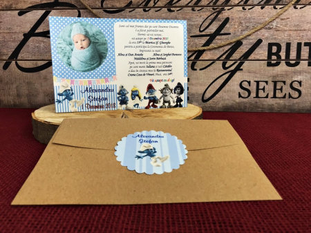 Invitatie foto MICUL STRUMF (plic craft) [1]
