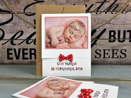 INVITATII BOTEZ - Invitatie foto model M1