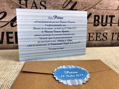 Invitatie FOTO Sweet (alb perlat) [3]