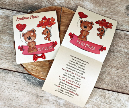 invitatie - Girl Teddy [4]