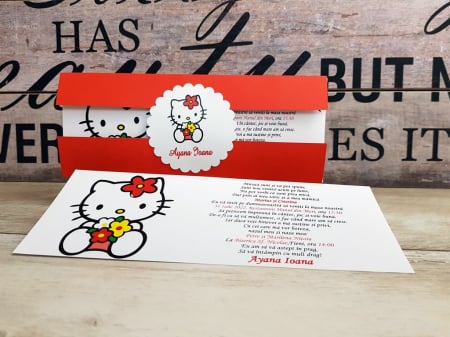 Invitatie Hello Kitty - model rosu [2]