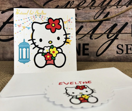 Invitatie Hello Kitty (model sidefat) [2]