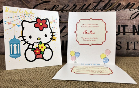 Invitatie Hello Kitty (model sidefat) [4]