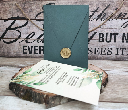 Invitatie Leaves cu sigiliu [5]
