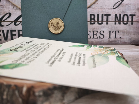 Invitatie Leaves cu sigiliu [6]