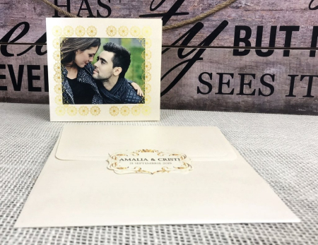 Invitatie LOVE is SWEET (crem perlat) [2]