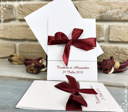 invitatii nunta MODERNE - Invitatie Magic Red - model M17