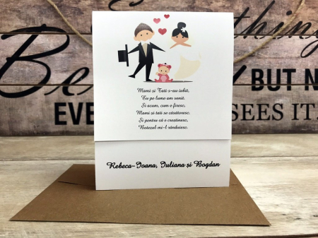 Invitatie Mami si Tati se casatoresc (bebe fetita) [4]