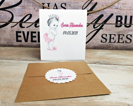 BOTEZ - Invitatie Mica Printesa