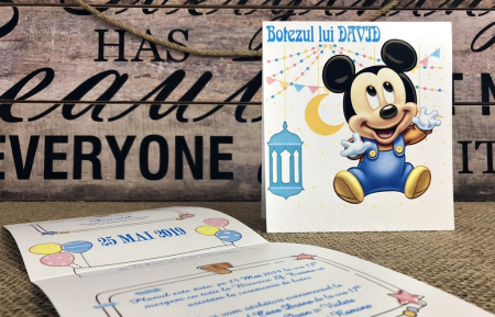 Invitatie Mickey Bebelus - (MODEL SIDEFAT) [2]