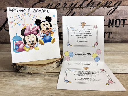 Invitatie Gemeni Mickey & Minnie
