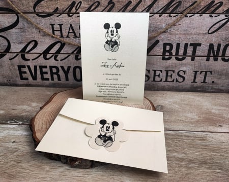 BOTEZ - Invitatie MICKEY SILUETTE