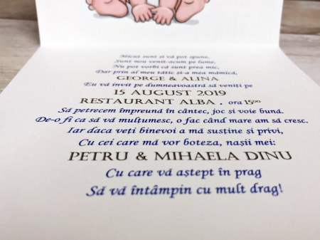 Invitatie Micutul Pilot (crem sidef) [3]