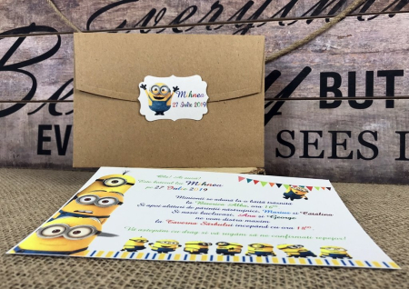 Invitatie botez MINIONS - model craft [5]
