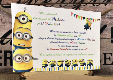 Invitatie botez MINIONS - model craft [1]