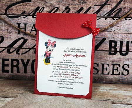 Invitatie Minnie Mouse - model Fundita [1]