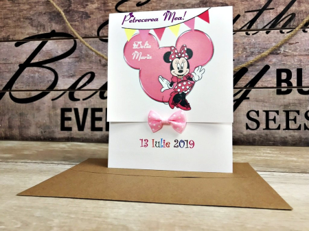 BOTEZ - Invitatii petrecere copii - Minnie Mouse Party