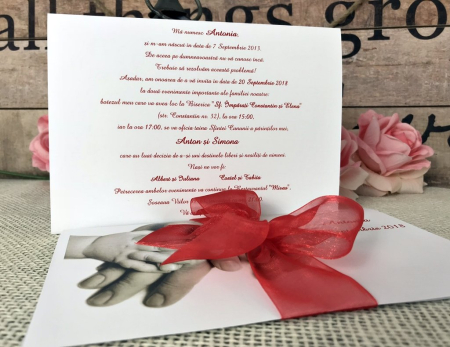 Invitatie NB cu fundita ROSIE [4]