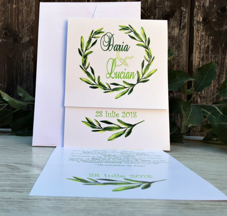 Invitatie nunta - Coroana de Frunze [2]