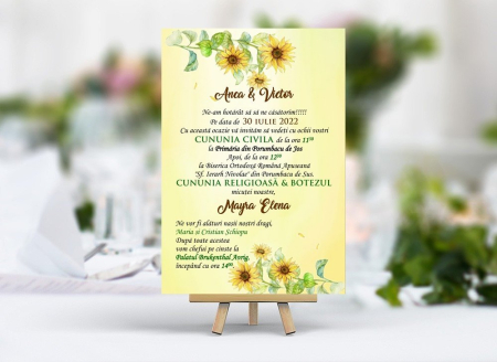 Invitatie nunta - Floarea Soarelui [5]