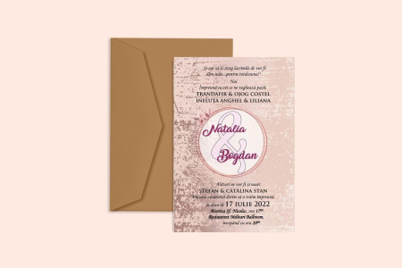 Invitatie nunta Glitter Pink [2]