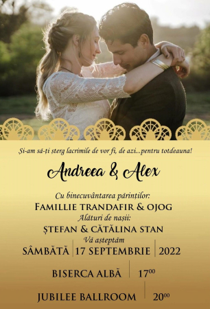 Invitatie nunta - Gold Foto [4]