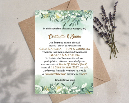 INVITATII NUNTA - Invitatie nunta - Poveste de IUNIE