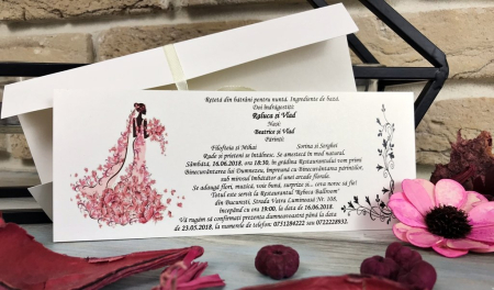 invitatii nunta MODERNE - Invitatie nunta Purple Bride