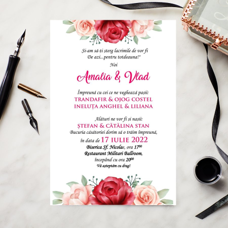 Invitatie nunta - Rose Flower [5]