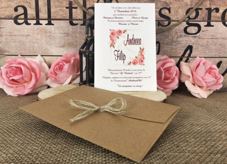INVITATII NUNTA - Invitatie nunta - Trandafiri Delicati
