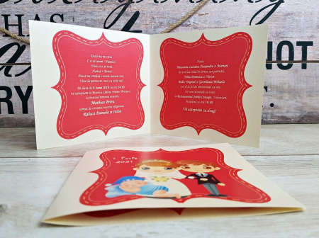 invitatie NUNTEZ - model crem sidefat [4]
