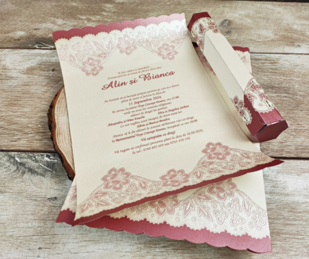 INVITATII NUNTA - Invitatie papirus 5542