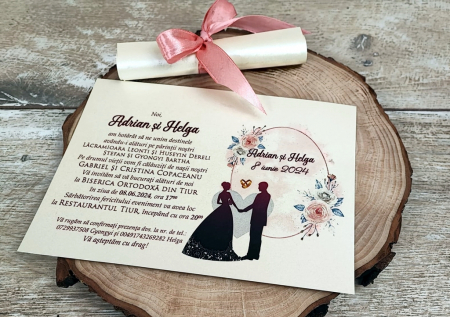 invitatie papirus Dusty Wedding [1]