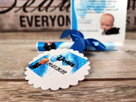 Invitatie papirus Baby Boss [4]