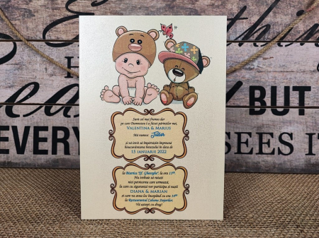 Invitatie papirus BEBE URSULET [1]